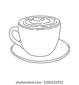 Café de lata en el concepto de decoración a mano. Ilustración vectorial.