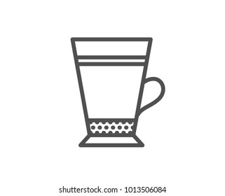 Latte coffee icon. Hot drink sign. Beverage symbol. Quality design element. Editable stroke. Vector