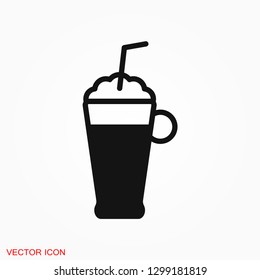 Latte coffee icon. logo, illustration, vector sign symbol for design
