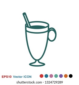 Latte coffee icon. logo, illustration, vector sign symbol for design