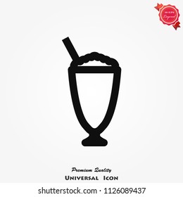 Latte coffee icon. Vector hot drink sign