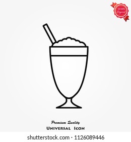 Latte coffee icon. Vector hot drink sign