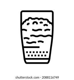 latte coffee line icon vector. latte coffee sign. isolated contour symbol black illustration