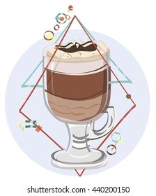 Latte Cup Coffee Poster