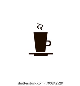 latte cup icon. flat design