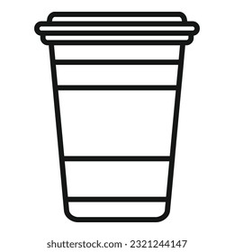 Latte cup icon outline vector. Takeaway food. Fastfood pack