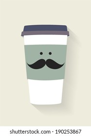 latte cup vector/illustration