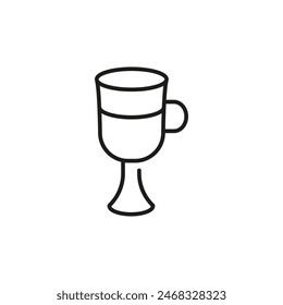 Latte glass icon. Simple latte glass icon for social media, app, and web design. Vector illustration