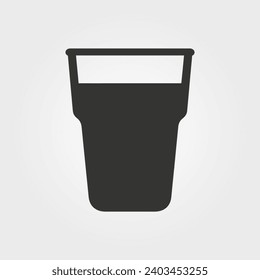 Latte glass icon - Simple Vector Illustration