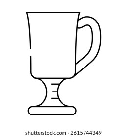 latte glass line icon vector. latte glass sign. isolated contour symbol black illustration
