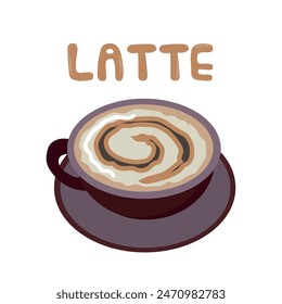 Latte icon clipart avatar logotype isolated vector illustration