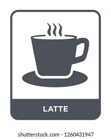 latte icon vector on white background., latte simple element illustration