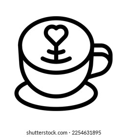 latte line icon illustration vector graphic 