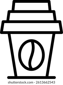 Latte Line Vector Icon Design