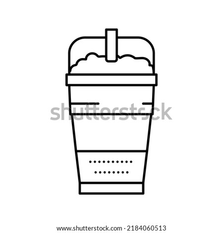 latte macchiato coffee line icon vector. latte macchiato coffee sign. isolated contour symbol black illustration