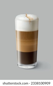 Latte macchiato. Isolated vector illustration