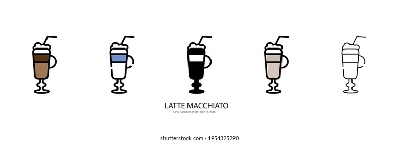 Latte Macchiato vector type icon