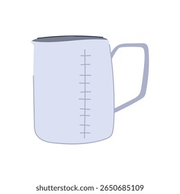 latte milk frothing pitcher cartoon. art steaming, espresso coffee, cappuccino foam latte milk frothing pitcher sign. isolated symbol vector illustration