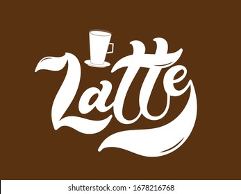 Último. Nombre del tipo de café. Letras dibujadas a mano. Ilustración vectorial. Ilustración excelente para el diseño de menús de restaurantes o cafés