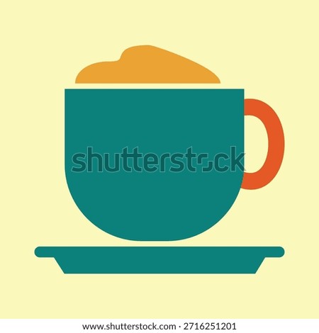 Latte smart trendy colorful vector stunning design useful Illustration colorful background.eps