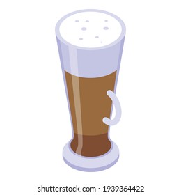 Latte spice cream icon. Isometric of Latte spice cream vector icon for web design isolated on white background
