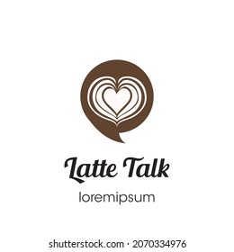 Logo o diseño de plantillas de símbolos de Latte Talk