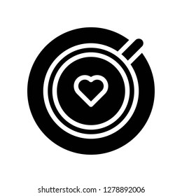 Latte vector, coffee related solid design
