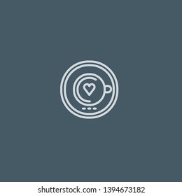 Latte vector icon. Latte concept stroke symbol design. Thin graphic elements vector illustration, outline pattern for your web site design, logo, UI. EPS 10.