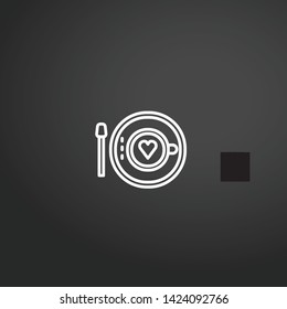 Latte vector icon. Latte concept stroke symbol design. Thin graphic elements vector illustration, outline pattern for your web site design, logo, UI. EPS 10.