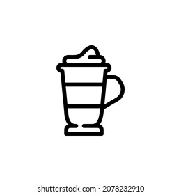 latte vector icon. perfect use for logo, presentation, application, website, and more. icon design line style