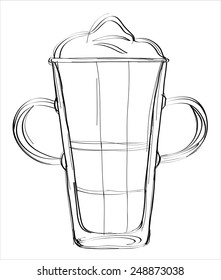 Latte. Vector illustration. 
