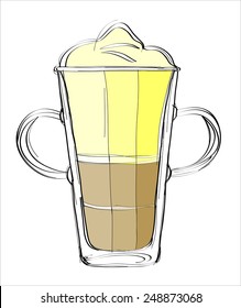 Latte. Vector illustration. sketch vector illustration.