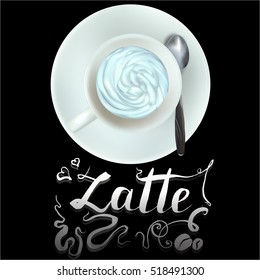 latte vector letter