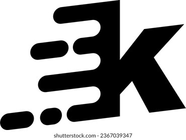 Latter or Alphabet k for logo design inspiration, latter k logo design template element, letter k logo