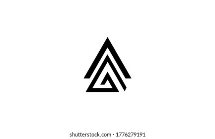 Última A Alfabeto plantilla de diseño de logotipo vectorial