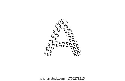 Letztere Design-Vorlage für Alphabet-Logos, Vektorgrafik