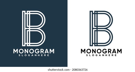 diseño de logotipo de último b con estilo y concepto creativo