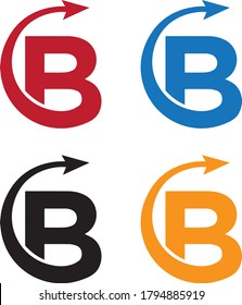 The latter B logo. letter  B  designs are combined into one unique and simple logo,  for corporate brands and graphic design. Modern logo template, vector illustration