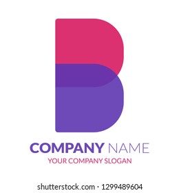 latter B Logo Template. Logo Template. Stock Vector.