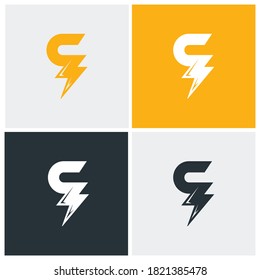 latter c logo. electric logo. suitable for your company