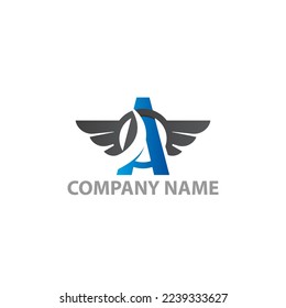 Resumen de las alas de círculo, último logotipo - diseño de logotipo moderno - diseño de logotipo de marca.EPS 10