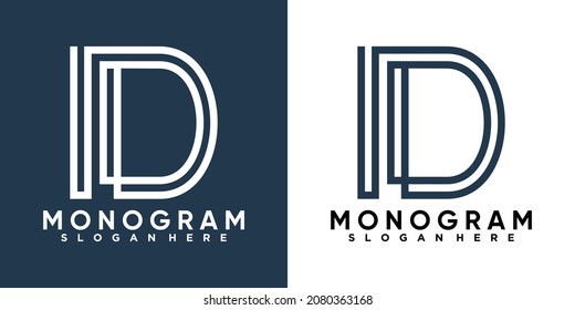 latter d logo design with style and creative concept