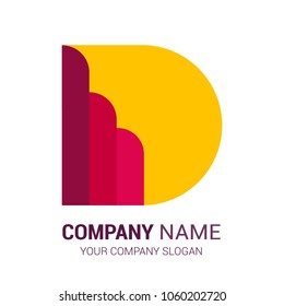latter D Logo Template. Logo Template. Stock Vector.
