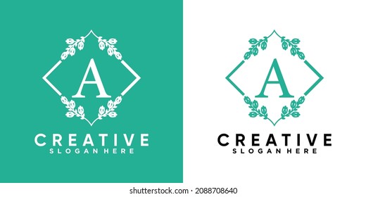 último diseño de logotipo de decoración con concepto creativo