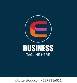 último e colorido vector de diseño de logotipo