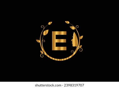Latter E women Beautiful - vector logo concept illustration