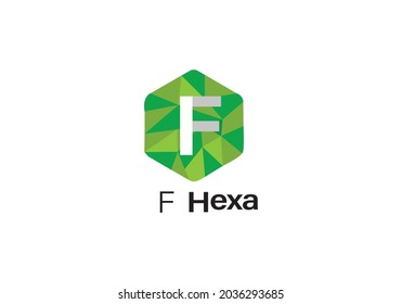 Latter F vector hexagon logo icon template design