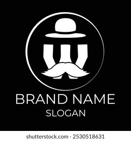 Latter Fashion logo design with black and white version