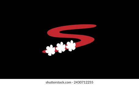 Latter and Flower background design . abstract background design 