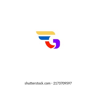 Latter G Logo Template vector Abstract Monogram Symbol	